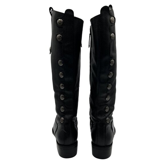 Matisse Womens 8  Sargent Black Leather Zip Riding Boots Button Brazil Made Goth - Picture 16 of 16